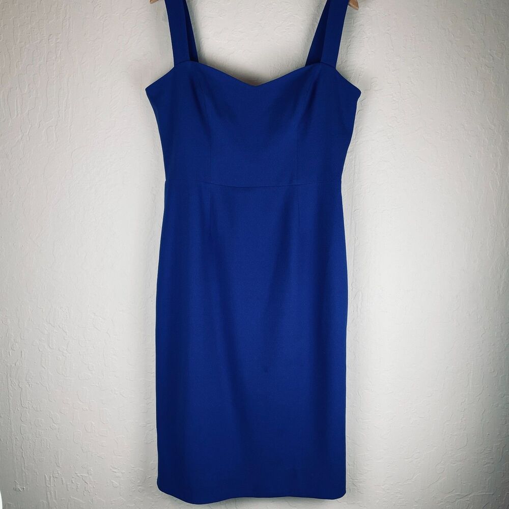 ~ Dress The Population LG Dress Royal Blue Midi Sleeveless Sweatheart - Picture 5 of 13